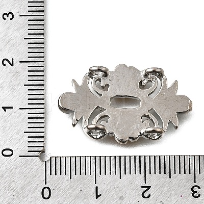 Brass Crystal Rhinestone Flower Multi-Strands Links KK-P306-17P-1