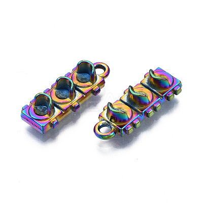 Rainbow Color Alloy Pendants Enamel Settings PALLOY-S180-324-1