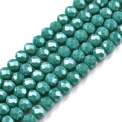 Electroplate Glass Beads Strands EGLA-A044-P4mm-A31-1