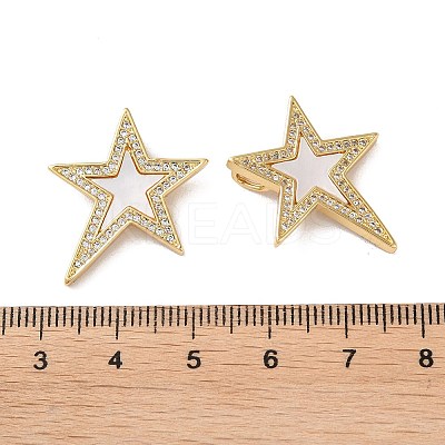Brass Micro Pave Clear Cubic Zirconia Pendants KK-B083-26A-G-1