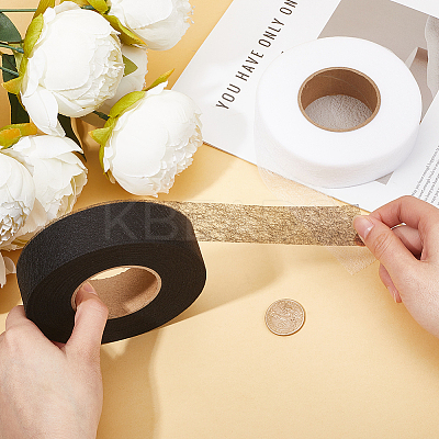 2 Rolls 2 Colors Non-woven Fabric Polyamide Double-sided Hot Melt Adhesive Film DIY-GF0009-33A-1