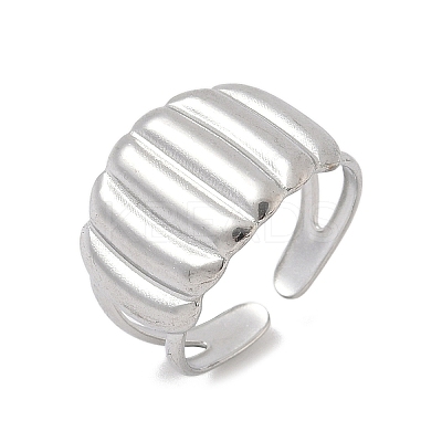 304 Stainless Steel Open Cuff Rings RJEW-A079-01I-P-1
