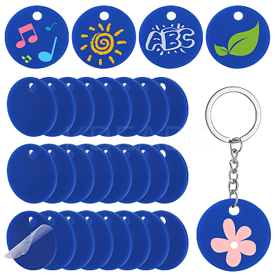 Opaque Acrylic Pendants SACR-WH0006-32A-01-1