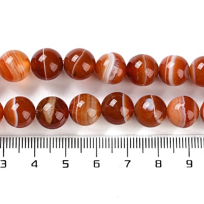 Natural Striped Agate/Banded Agate Beads Strands G-Z060-A01-C05-1