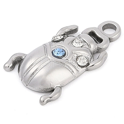 304 Stainless Steel Rhinestone Pendants STAS-L022-478P-1