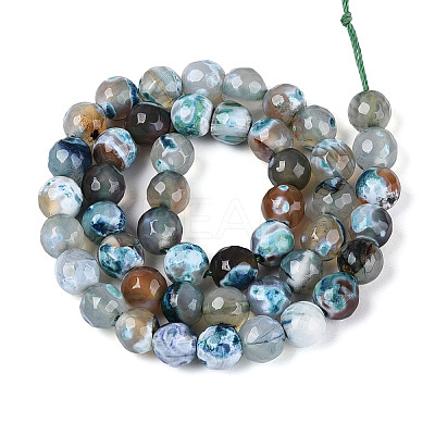 Dyed & Heated Natural Fire Crackle Agate Beads Strands G-N359-01A-04-1
