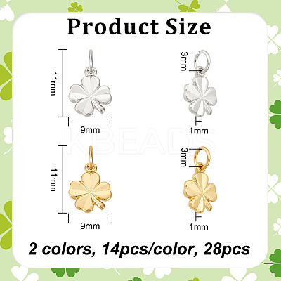 Brass Charms KK-BC0004-40-NR-1