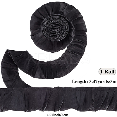 5M Double Layer Polyester Pleated Lace Ribbon OCOR-CY0001-41A-1