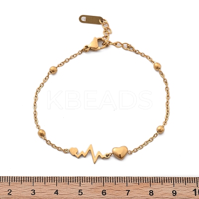 Ion Plating(IP) 304 Stainless Steel Link Bracelets BJEW-P345-02G-1
