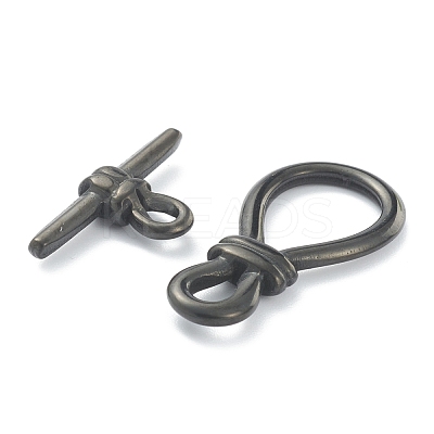 304 Stainless Steel Toggle Clasps STAS-B020-09EB-1