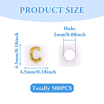 Opaque Acrylic Beads MACR-TAG0001-07C-1