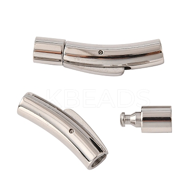 Tarnish Resistant 304 Stainless Steel Bayonet Clasps STAS-G157-02P-6mm-1