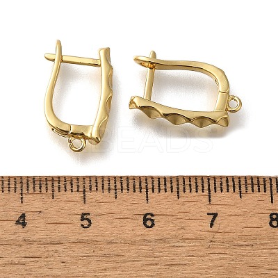 Rack Plating Brass Hoop Earring Findings EJEW-H143-03G-1