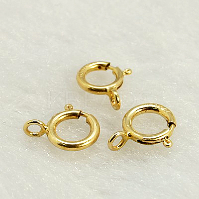 Brass Spring Ring Clasps LS-KK-G163-6mm-1-1