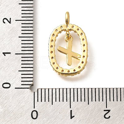 Brass Micro Pave Cubic Zirconia Pendants ZIRC-P123-01G-X01-1