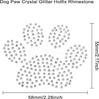 Glitter Hotfix Rhinestone Iron on Patches(Hot Melt Adhesive On The Back) DIY-WH0176-33-1
