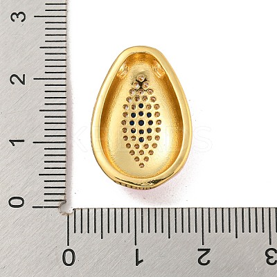 Rack Plating Brass Micro Pave Cubic Zirconia Pendants KK-P277-28G-06-1