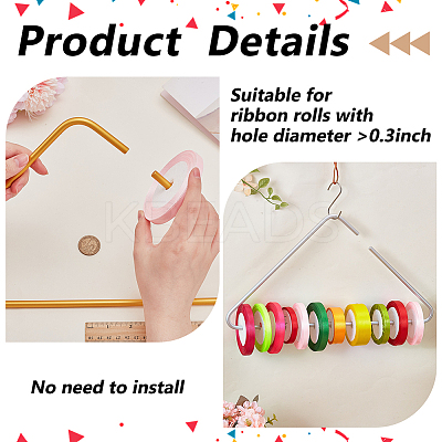 2Pcs 2 Colors Aluminum Alloy Clothing Hanger AJEW-FG0005-15-1