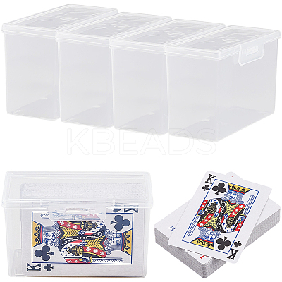 Plastic Card Storage Boxes with Hinged Lids LS-CON-WH20010-06A-1