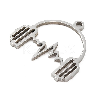 Non-Tarnish 5Pcs 201 Stainless Steel Pendants STAS-B064-10P-1
