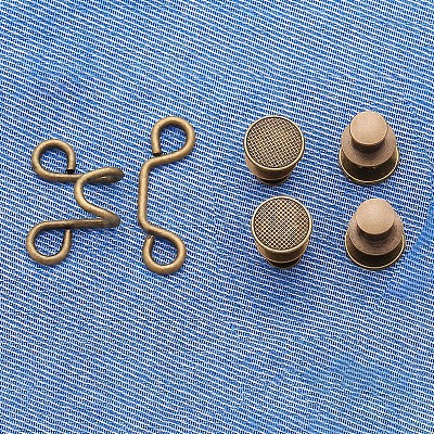Alloy Adjustable Jean Button Pins BUTT-PW0001-04A-AB-1