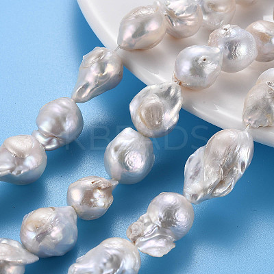 Natural Baroque Pearl Keshi Pearl Beads Strands PEAR-S019-05B-1