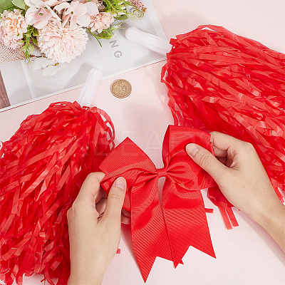 Plastic Cheerleading Pom Poms Cheerleading Hand Flowers AJEW-CN0002-96A-1