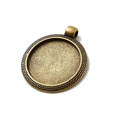 Vintage Tibetan Style Alloy Pendant Cabochon Bezel Settings LS-TIBEP-M018-102AB-NF-1