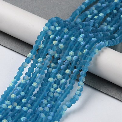 Transparent Glass Beads Strands X1-EGLA-A034-T4mm-MB27-1