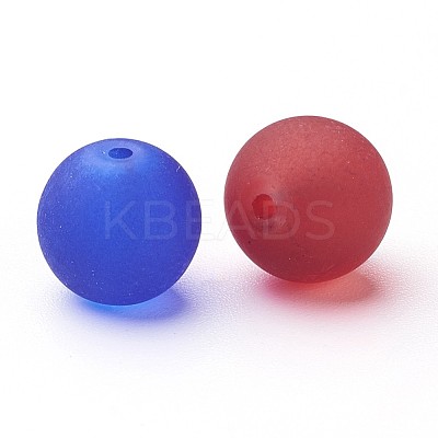 Baking Paint Transparent Glass Beads Strands X-GGB10MMY-DKM-1