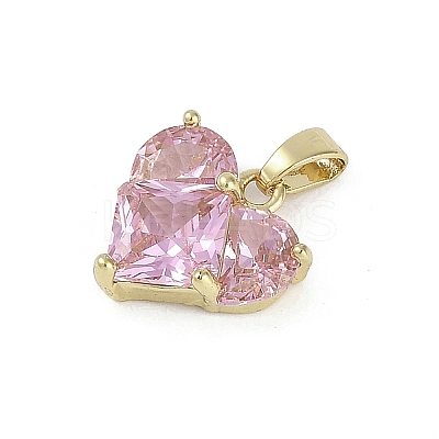 Rarl 18K Gold Plated Brass Micro Pave Cubic Zirconia Charms X-KK-Z078-31G-01-1