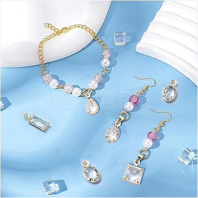 20Pcs Brass Cubic Zirconia Charms ZIRC-YW0001-12-1