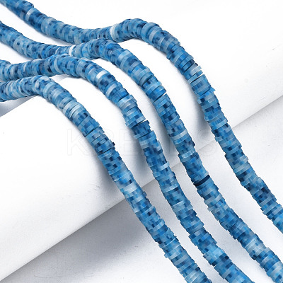 Handmade Polymer Clay Beads Strands CLAY-R089-6mm-163-1