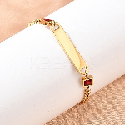 304 Stainless Steel Link Bracelets BJEW-A146-03G-1