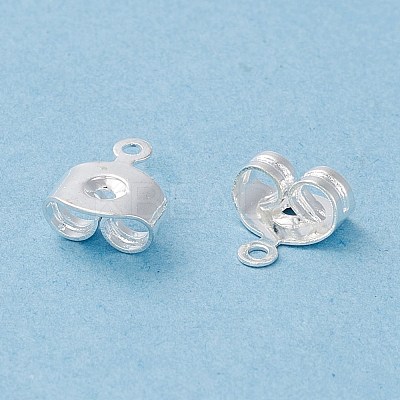 Brass Ear Nuts KK-P001-75S-1