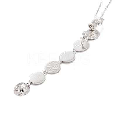 Alloy Multi Picture Photo Ball with Wings Locket Pendant Necklace for Women NJEW-M191-01P-1