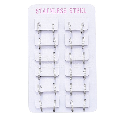 304 Stainless Steel Huggie Hoop Earrings EJEW-L252-042P-1