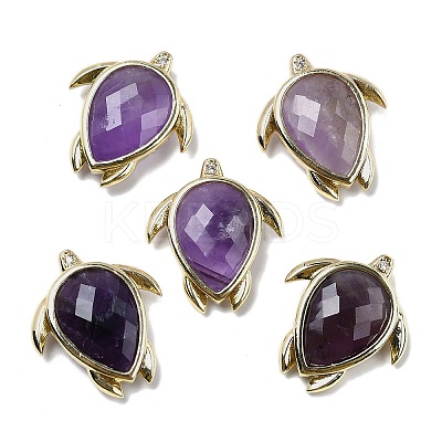 Natural Amethyst Pendants G-U019-02G-07-1