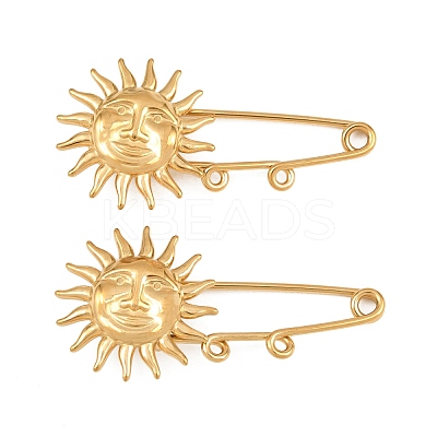 Sun 304 Stainless Steel Safety Pins Brooch Findings SA-CBA098D-13B-G-1