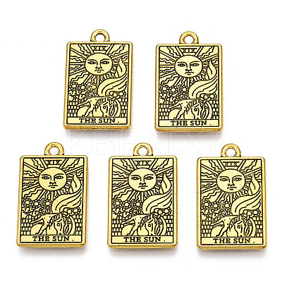 Rack Plating Alloy Pendants PALLOY-WH0103-04F-AG-1