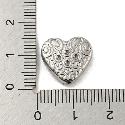 Tarnish Resistant 304 Stainless Steel Beads Rhinestone Settings STAS-A091-08P-1