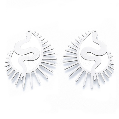 Non-Tarnish 201 Stainless Steel Pendants STAS-N090-LA945-1-1