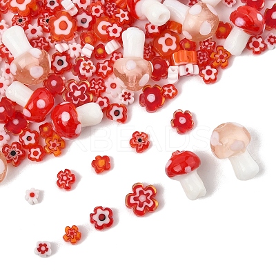 156Pcs 11 Styles Handmade Millefiori Glass Bead Strands LAMP-FS0001-29-1