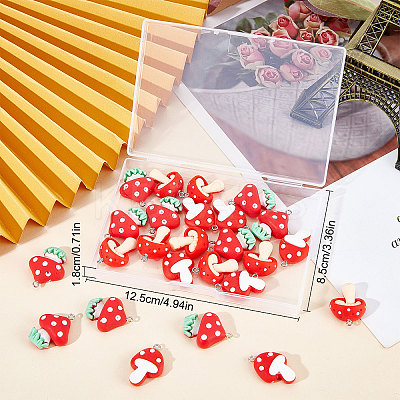 30Pcs 3 Styles Opaque Resin Pendants RESI-SC0002-39-1