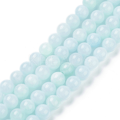Natural Yellow Jade Beads Strands G-G598-4mm-YXS-20-1