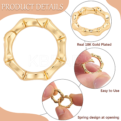 6Pcs Brass Spring Gate Clasps FIND-SC0020-67C-1