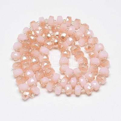 Electroplate Glass Beads Strands EGLA-Q083-8mm-C03-1