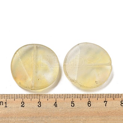 Yellow Watermelon Stone Glass Beads G-B070-18A-1
