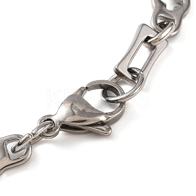 Tarnish Resistant 201 Stainless Steel Link Chain Bracelets BJEW-B078-93P-1