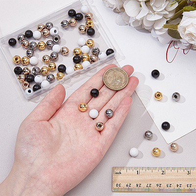 70Pcs 5 Colors Iron Round Nut FIND-BC0014-55-1